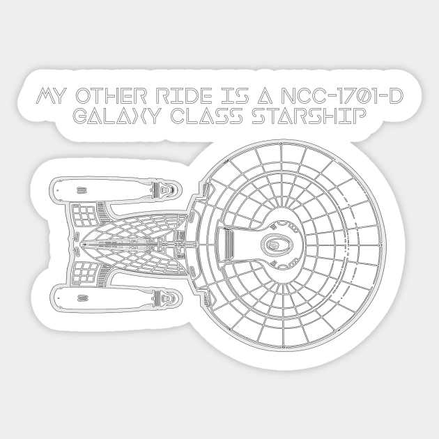 My Other Ride is a NC-1701-D Sticker by heroics